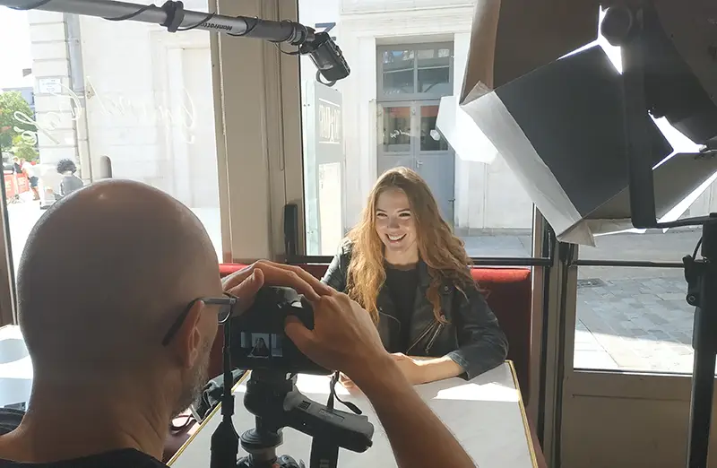 image d'une prise de vue par l'alterAtelier pour un court métrage